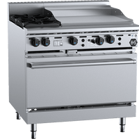 B+S Black OV-SB2-GRP6 - Two Burner Oven with Grill Plate