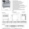 B+S Black OV-SB2-GRP6 - Two Burner Oven with Grill Plate