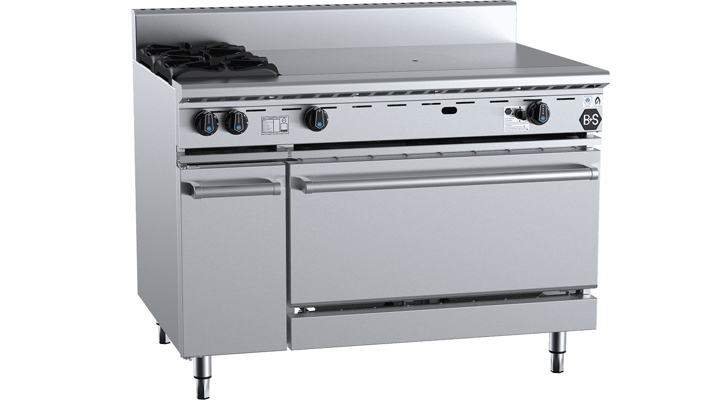 B+S Black OV-SB2-TT9 - Oven with Target Top & Two Burners