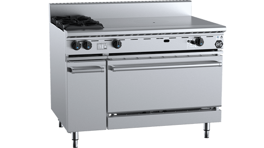B+S Black OV-SB2-TT9 - Oven with Target Top & Two Burners