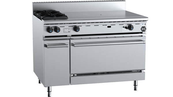 B+S Black OV-SB2-TT9 - Oven with Target Top & Two Burners