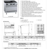 B+S Black OV-SB4-CBR3 - Four Burner Oven with Char Broiler