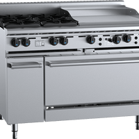 B+S Black OV-SB4-GRP6 - Four Burner Oven with Grill Plate