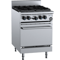 B+S Black OV-SB4 - Four Burner Range Oven