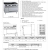 B+S Black OV-SB6-CBR3 - Six Burner Oven with Char Broiler