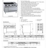 B+S Black OV-SB6-GRP3 - Six Burner Oven with Grill Plate