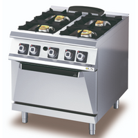 Olis D74/10 CGG 4 Burner Gas Range Static Gas Oven