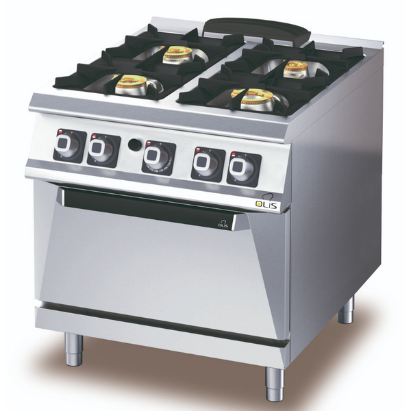 Olis D74/10 CGG 4 Burner Gas Range Static Gas Oven