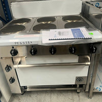 GOLDSTEIN PE6S28-X Electric Oven Range, 6 Solid Plates