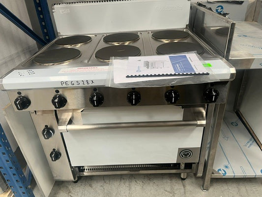 GOLDSTEIN PE6S28-X Electric Oven Range, 6 Solid Plates