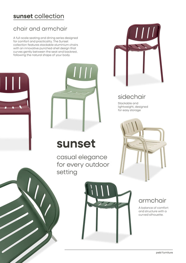 Pebl Sunset Aluminium Outdoor Arm Chair