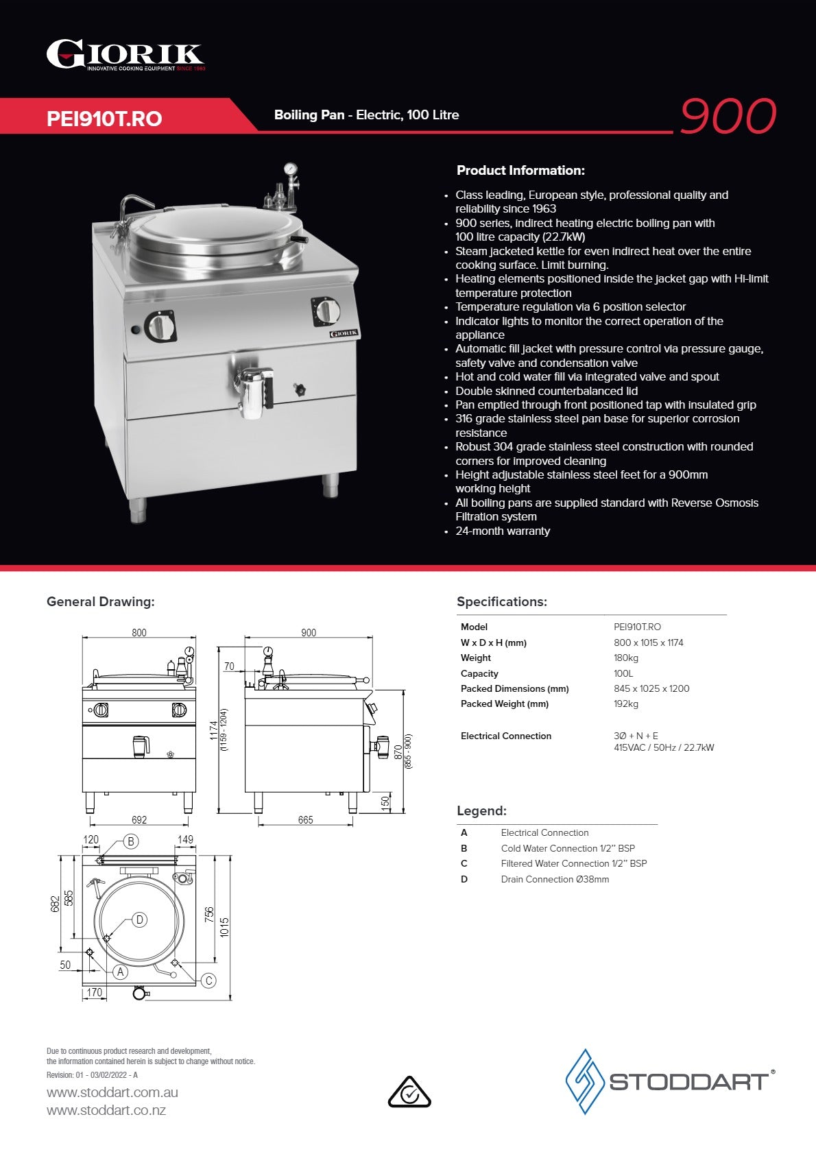 Giorik PEI910T.RO - Boiling Pan