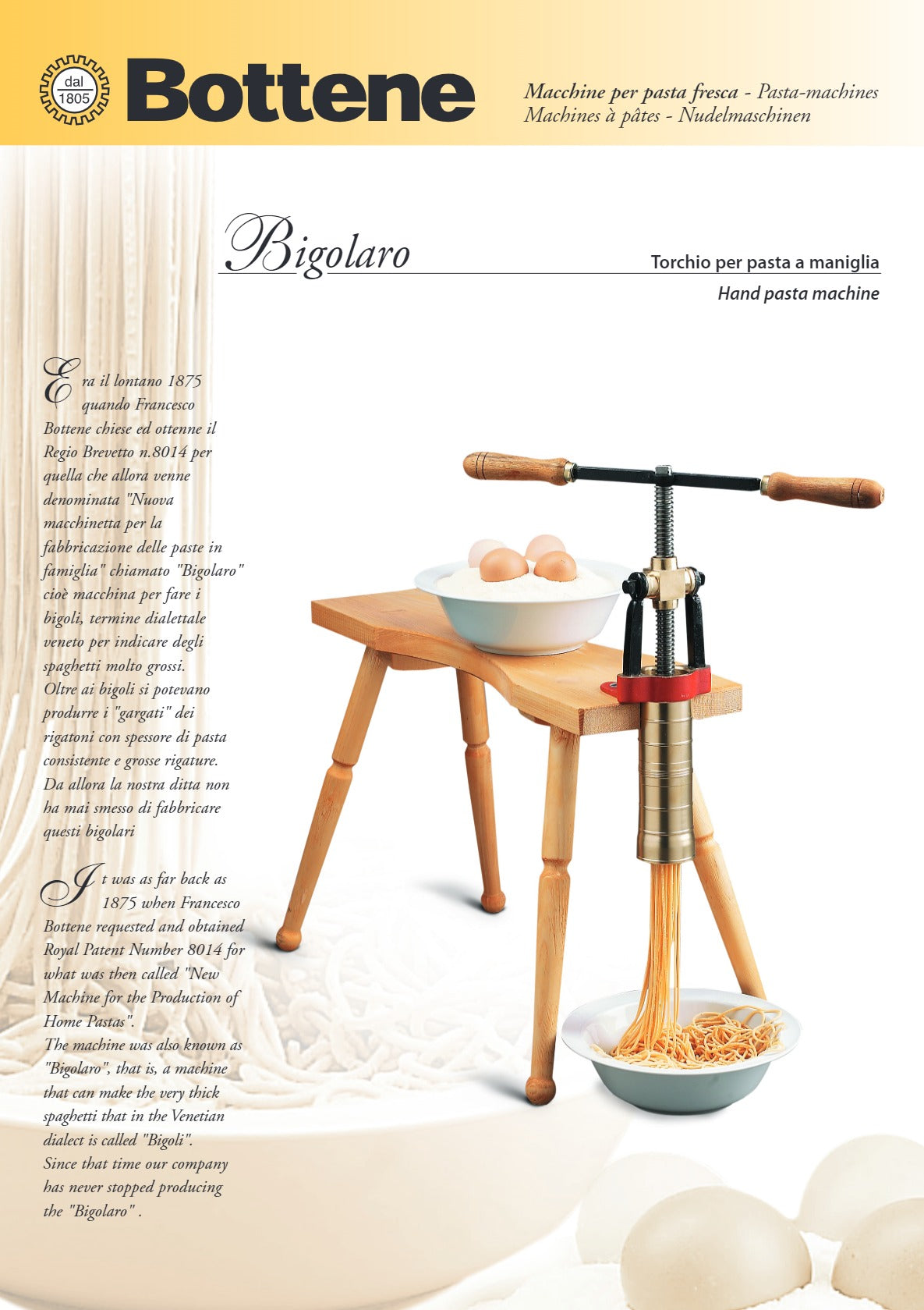 Bottene PMB0001 - Manual Pasta Extruder