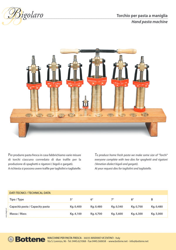 Bottene PMB0001 - Manual Pasta Extruder