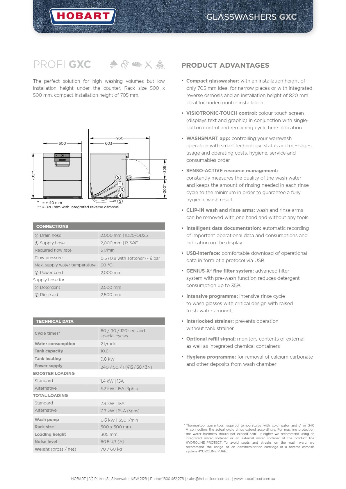 Hobart Profi GXC - Undercounter Glasswasher