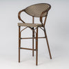Parisian Bar Stool with Arms - Coffee