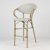 Parisian Bar Stool with Arms - Light Bamboo
