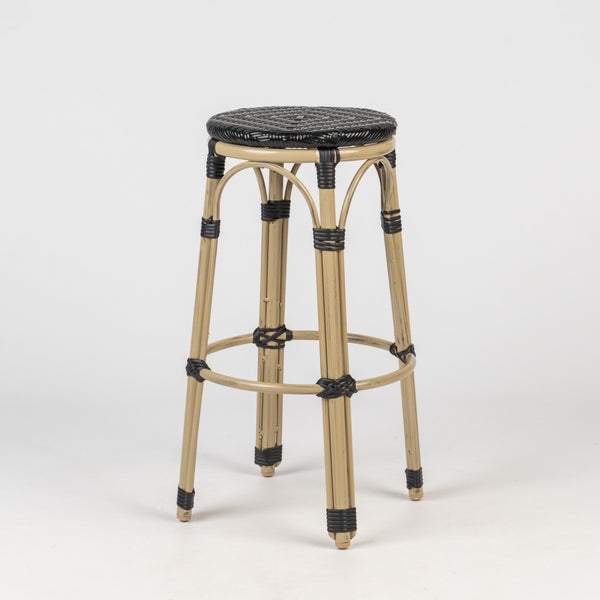 Parisian Round Bar Stool 75cm - Light Bamboo