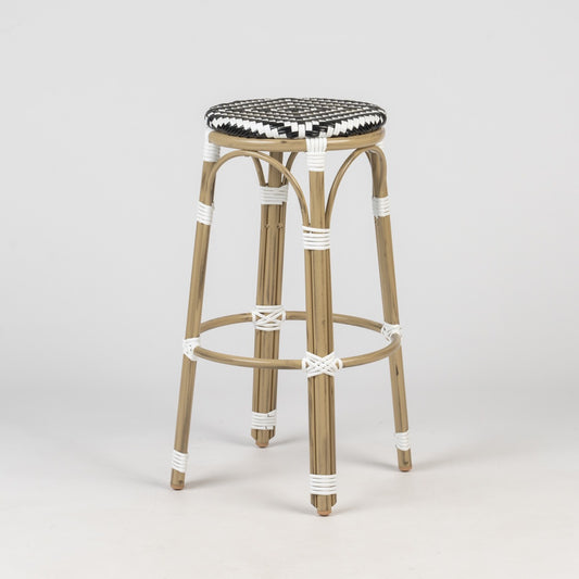 Parisian Round Bar Stool 75cm - Light Bamboo