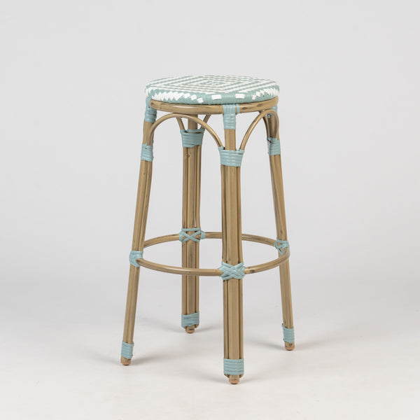 Parisian Round Bar Stool 75cm - Light Bamboo