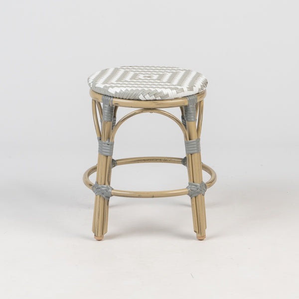 Parisian Round Stackable Low Stool - Light Bamboo
