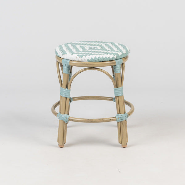 Parisian Round Stackable Low Stool - Light Bamboo