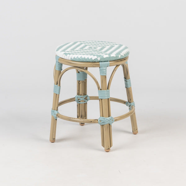 Parisian Round Stackable Low Stool - Light Bamboo