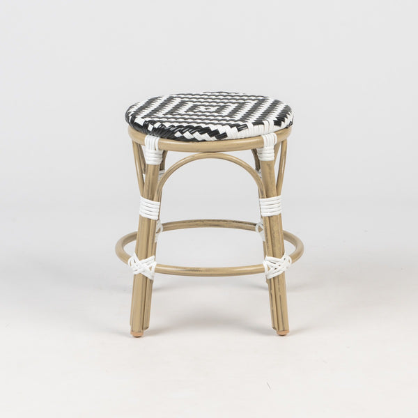 Parisian Round Stackable Low Stool - Light Bamboo