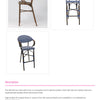 Parisian Bar Stool with Arms - Coffee