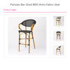 Parisian Bar Stool with Arms Fabric Seat