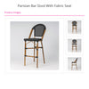 Parisian Bar Stool with Fabric Seat