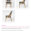 Parisian Bistro Chair with Fabric Seat
