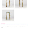 Parisian Round Bar Stool 75cm - Light Bamboo