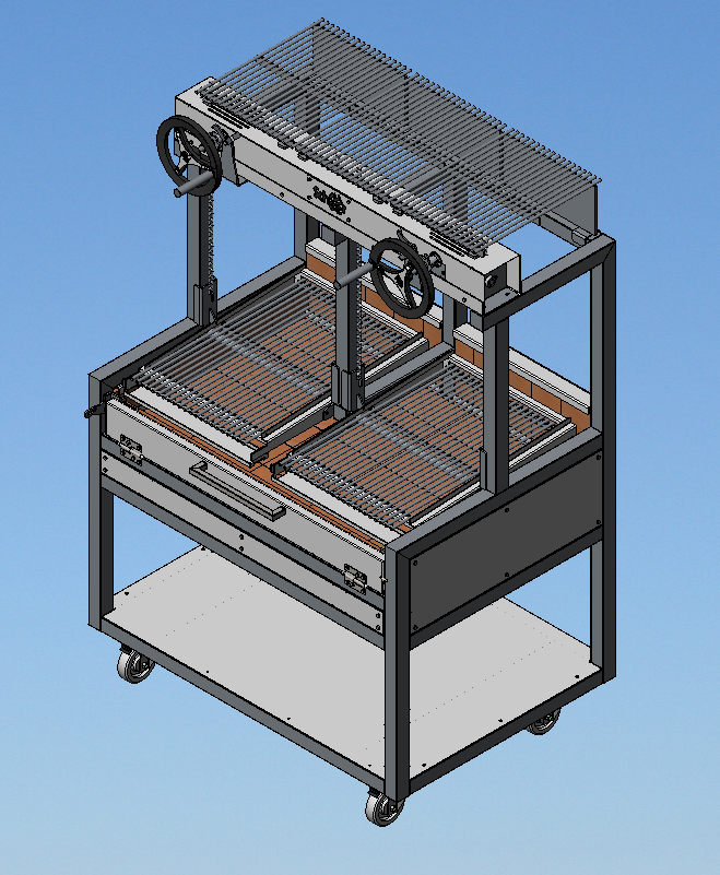 Thumbnail - Scheer Proline Parrilla 675 - 1200mm Charcoal/Wood Double Grill