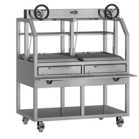 Scheer Proline Parrilla 675 - 1200mm Charcoal/Wood Double Grill