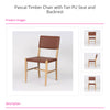 Pascal Timber Chair with Tan PU Seat And Backrest