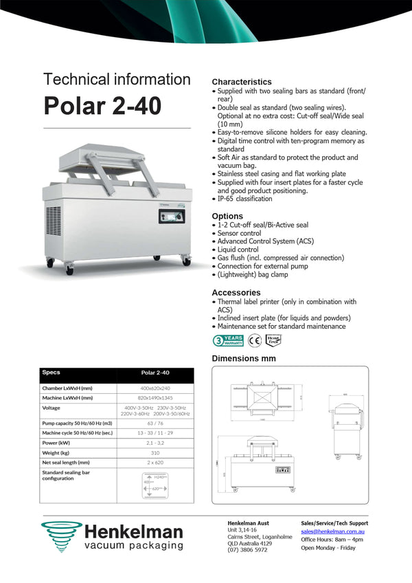Henkelman Polar 2-40 - Vacuum Packaging Machine