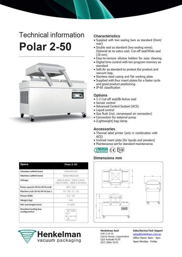 Henkelman Polar 2-50 - Vacuum Packaging Machine