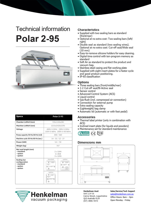 Henkelman Polar 2-95 - Vacuum Packaging Machine
