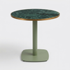 Prada Green Marble Sintered Stone with Cavallo 450 Table Base