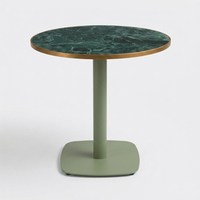 Prada Green Marble Sintered Stone with Cavallo 450 Table Base