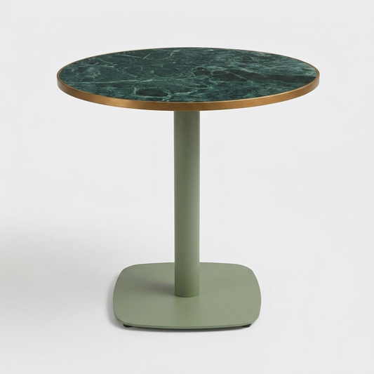 Prada Green Marble Sintered Stone with Cavallo 450 Table Base