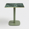 Prada Green Marble Sintered Stone with Cavallo 450 Table Base