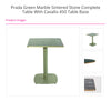 Prada Green Marble Sintered Stone with Cavallo 450 Table Base