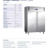 Pro.Equip 1410L - 2 Solid Door Upright Freezer