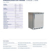Pro.Equip 129L - Solid Door Undercounter Fridge