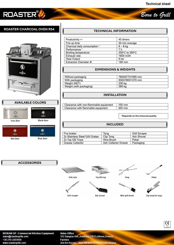 Roaster R54 - Charcoal Oven