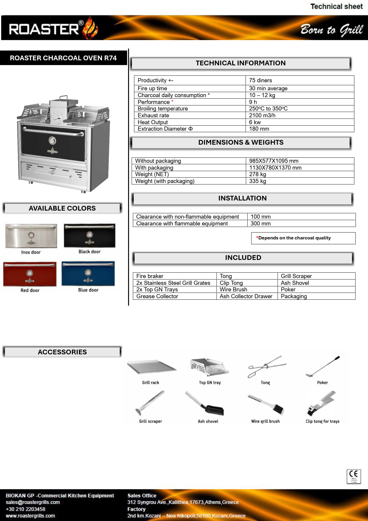 Roaster R74 - Charcoal Oven
