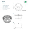 3Monkeez RBF385 - Inset Stainless Steel Sink