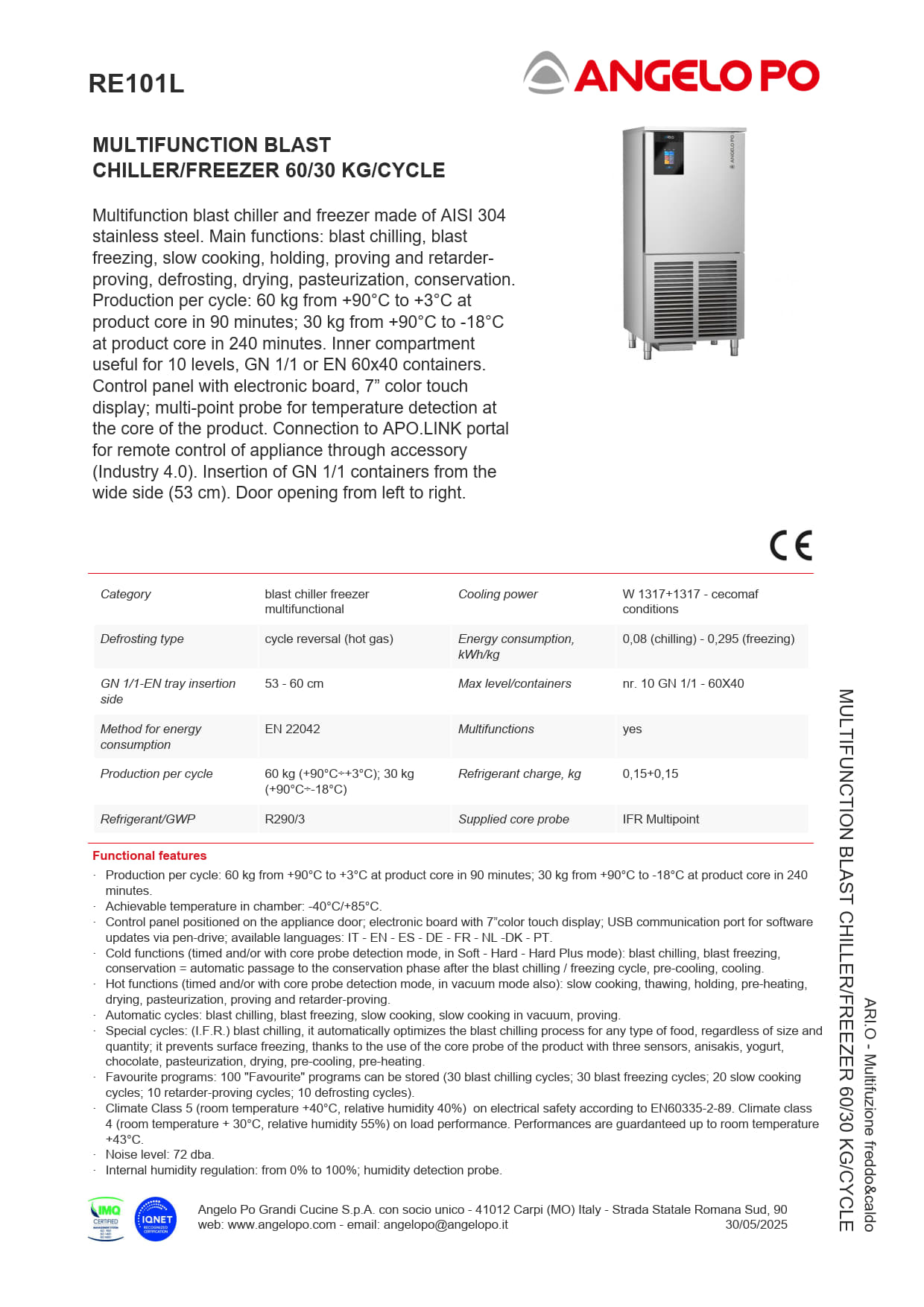 Angelo Po ARI.O RE101L - Blast Chiller/Freezer